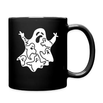 Halloween Party Ghost Funny Halloween Ghost - Full Colour Mug - black - Right