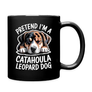 Louisiana Catahoula Leopard Dog Saying Gift - Full Colour Mug - black - Right
