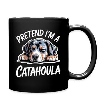 Louisiana Catahoula Leopard Dog Saying Gift - Full Colour Mug - black - Right