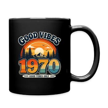 Vintage 1970's Sunset - Full Colour Mug - black - Right