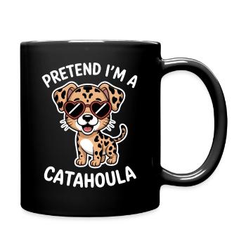 Louisiana Catahoula Leopard Dog Spruch Geschenk - Tasse einfarbig - Schwarz - Rechts