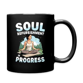 Soul Refurbishment In Progress Yoga Meditation - Full Colour Mug - black - Right