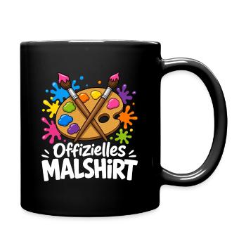 Offizielles Ausmal-Motiv zum Malen Zeichnen und - Tasse einfarbig - Schwarz - Rechts