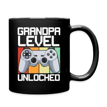 Opa Level Freigeschaltet - Tasse einfarbig - Schwarz - Rechts