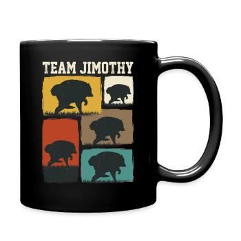 Jimothy Viraler Waschbär Lustiges Team Jimothy - Tasse einfarbig - Schwarz - Rechts