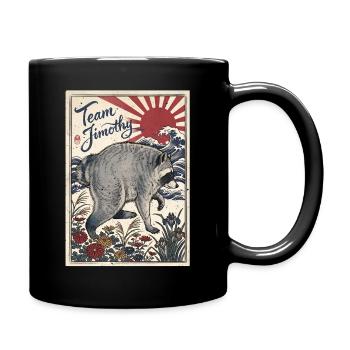 Jimothy Viral Raccoon Funny Team Jimothy - Full Colour Mug - black - Right
