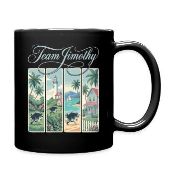 Jimothy Viraler Waschbär Lustiges Team Jimothy - Tasse einfarbig - Schwarz - Rechts