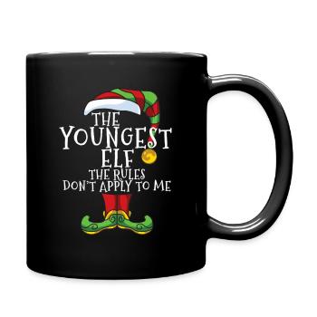 Les règles du plus jeune elfe ne s’appliquent pas - Mug uni - noir - Droite