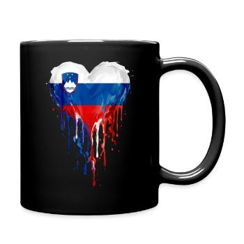 Cœur du drapeau slovène - Mug uni - noir - Droite