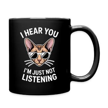 Orientalisch Kurzhaar Geschenk Katzen Sprüche - Tasse einfarbig - Schwarz - Rechts