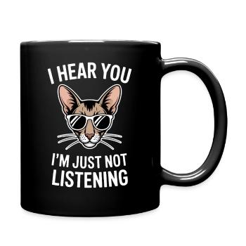 Orientalisch Kurzhaar Geschenk Katzen Sprüche - Tasse einfarbig - Schwarz - Rechts