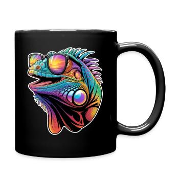 Leguane Sprüche Leguane Lustiges Leguane Geschenk  - Tasse einfarbig - Schwarz - Rechts