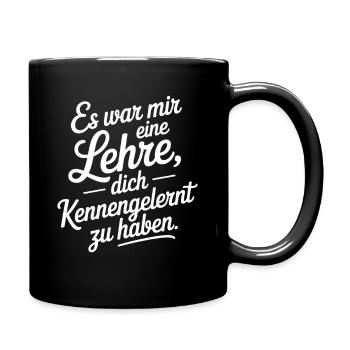 Lehre Dich Kennenzulernen Ex Freund Trennung Ex - Tasse einfarbig - Schwarz - Rechts
