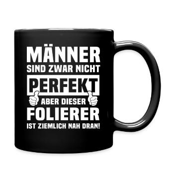 Folierer - Tasse einfarbig - Schwarz - Rechts