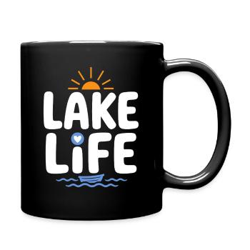 Insigne du Lever du Soleil Lake Life - Mug uni - noir - Droite