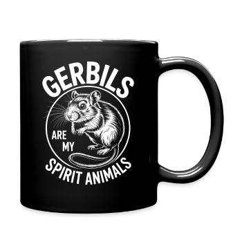 Mongolische Rennratte Sprüche Rennmaus Geschenk - Tasse einfarbig - Schwarz - Rechts