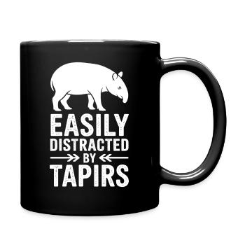 Dictons de tapir Tapir Drôle de cadeau de tapir - Mug uni - noir - Droite