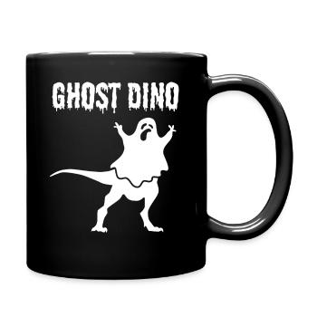 Funny Halloween Ghost Dino Funny Ghost Dinosaur - Tasse einfarbig - Schwarz - Rechts