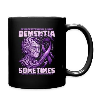 Œuvres de sensibilisation à la démence violette - Mug uni - noir - Droite