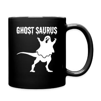 Funny Halloween Ghost Saurus Funny Ghost Dino - Tasse einfarbig - Schwarz - Rechts