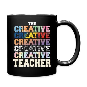 Enseignant créatif Enseignant Cadeau coloré - Mug uni - noir - Droite