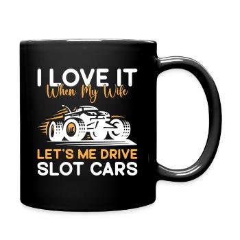 Car Drag Racing Let`s My Drive Slot Cars Race - Tasse einfarbig - Schwarz - Rechts