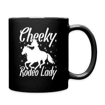 Cheval de rodéo Cowboy espiègle - Mug uni - noir - Droite