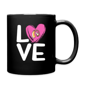Deaf Deaf Deaf Sign Language - Full Colour Mug - black - Right