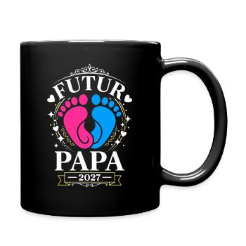 Futur Papa 2027 - Cadeau Annonce Grossesse Bébé - Mug uni - noir - Droite