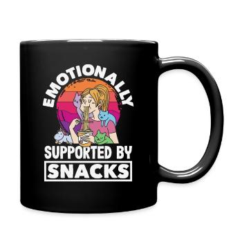 Ich Benötige Snacks, Lustiger Tierhumor - Tasse einfarbig - Schwarz - Rechts