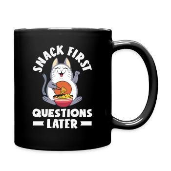 Ich Benötige Snacks, Lustiger Tierhumor - Tasse einfarbig - Schwarz - Rechts