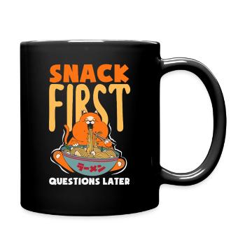 Ich Benötige Snacks, Lustiger Tierhumor - Tasse einfarbig - Schwarz - Rechts