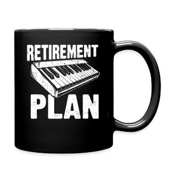 Retirement Plan Piano Keyboard - Tasse einfarbig - Schwarz - Rechts