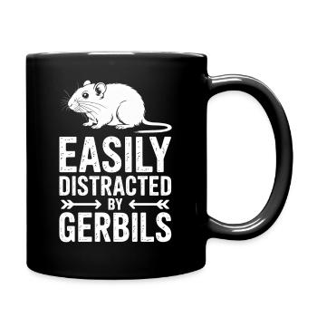 Mongolische Rennratte Sprüche Rennmaus Geschenk - Tasse einfarbig - Schwarz - Rechts
