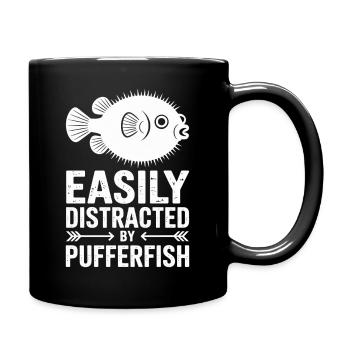 Kugelfische Sprüche Lustiges Kugelfische Geschenk  - Tasse einfarbig - Schwarz - Rechts