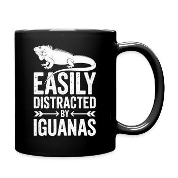 Leguane Sprüche Leguane Lustiges Leguane Geschenk  - Tasse einfarbig - Schwarz - Rechts
