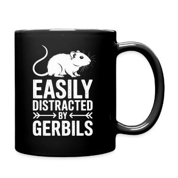 Mongolische Rennratte Sprüche Rennmaus Geschenk - Tasse einfarbig - Schwarz - Rechts
