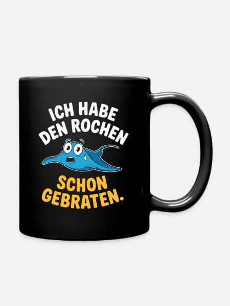 Rochen Schon Gebraten Stachelrochen Manta Rochen - Tasse einfarbig - Schwarz