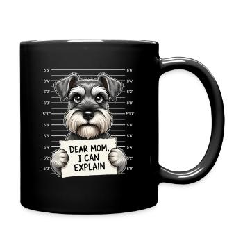 Liebe Mama, ich kann Schnauzer-Humor erklären - Tasse einfarbig - Schwarz - Rechts