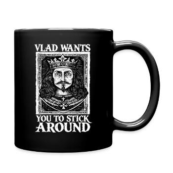 Vlad Will Das Du Bleibst - Tasse einfarbig - Schwarz - Rechts