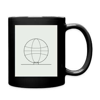 Globen Line Art Design - Tasse einfarbig - Schwarz - Rechts