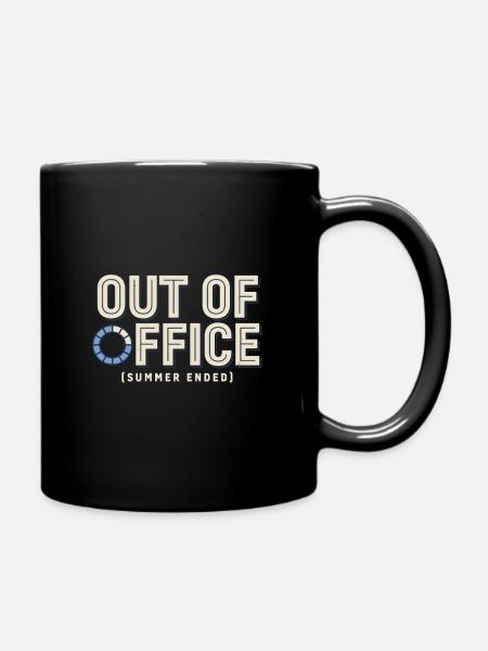 Humour étudiant – Fin de l’été hors du bureau - Mug uni - noir