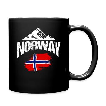 Norway Vacation Norge Fjords Travel Scandinavian - Full Colour Mug - black - Right