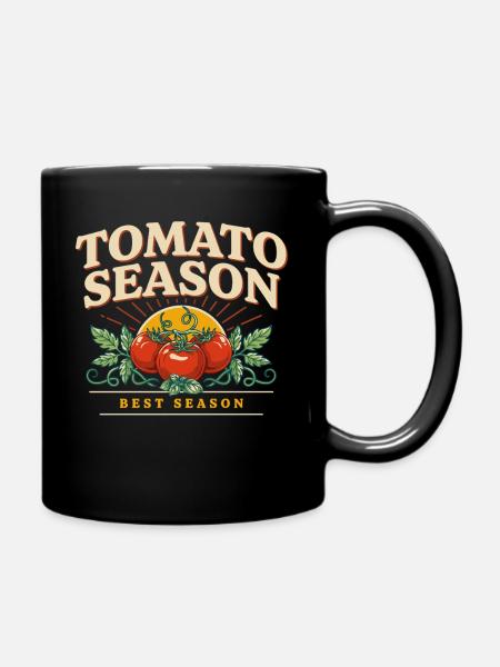 Tomatensaison: Beste Saison - Tasse einfarbig - Schwarz