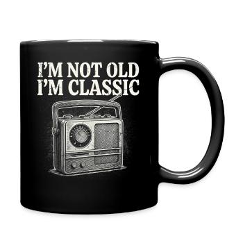 Pas vieux, je suis la radio classique - Mug uni - noir - Droite
