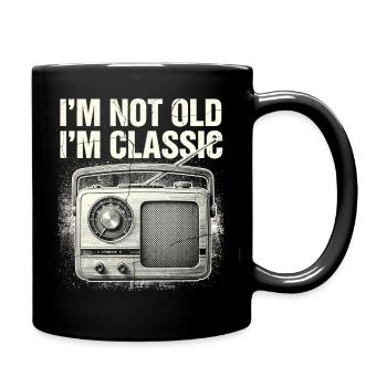 Pas vieux, je suis la radio classique - Mug uni - noir - Droite