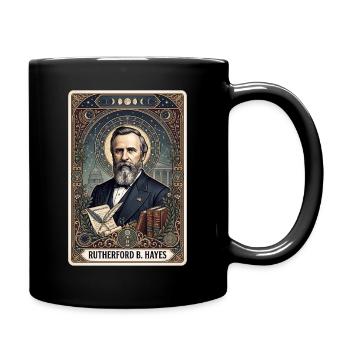 Rutherford B. Hayes Tarot Card - Full Colour Mug - black - Right