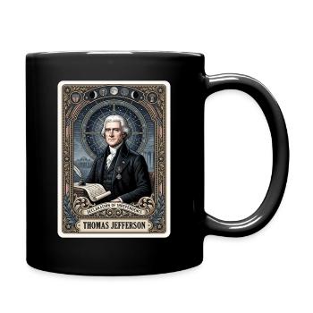 Thomas Jefferson Tarotkarte - Tasse einfarbig - Schwarz - Rechts