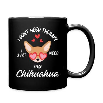 Chihuahua Therapy Dog - Full Colour Mug - black - Right