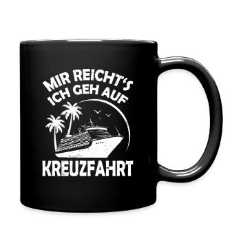 Ab Auf Kreuzfahrt - Tasse einfarbig - Schwarz - Rechts